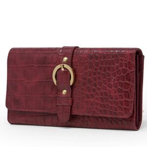 Faux Crocodile Women's Wallet with RFID Protection